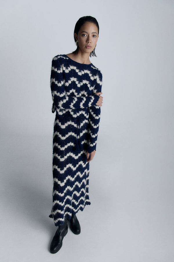 Escvdo SAFI TOP | BLUE / IVORY