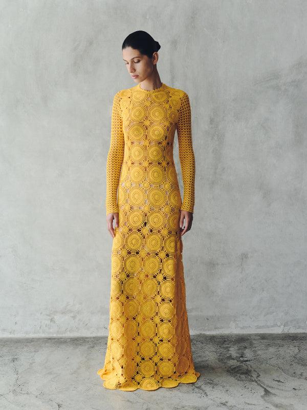 Escvdo SIULA CROCHET MAXI DRESS | YELLOW | PRE-ORDER