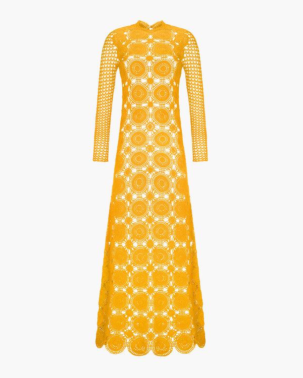 escvdo SIULA CROCHET MAXI DRESS | YELLOW | PRE-ORDER