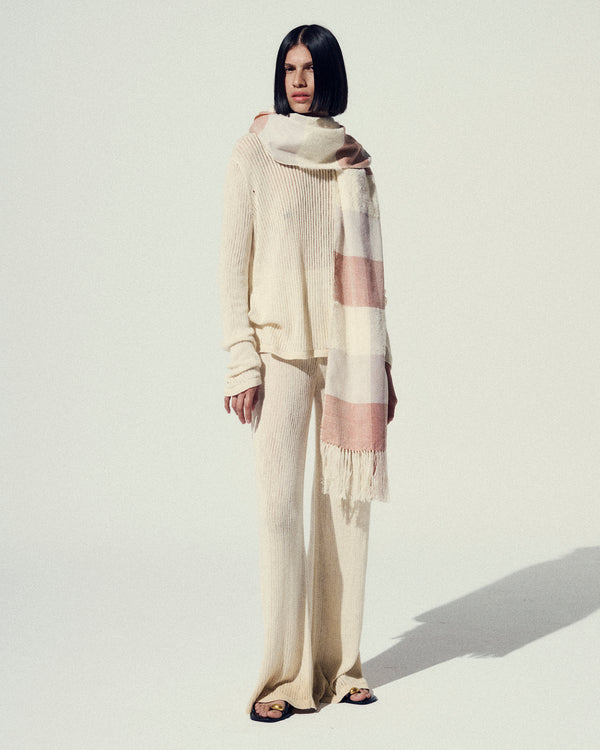 Escvdo SPONDYLUS SCARF | IVORY-GREY | PRE ORDER