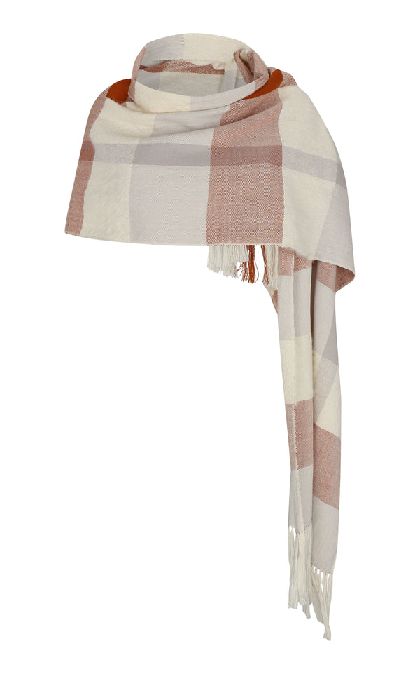 Escvdo SPONDYLUS SCARF | IVORY-GREY | PRE ORDER