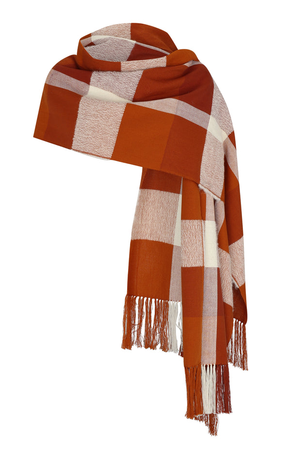 Escvdo SPONDYLUS SCARF | IVORY- TOBACCO