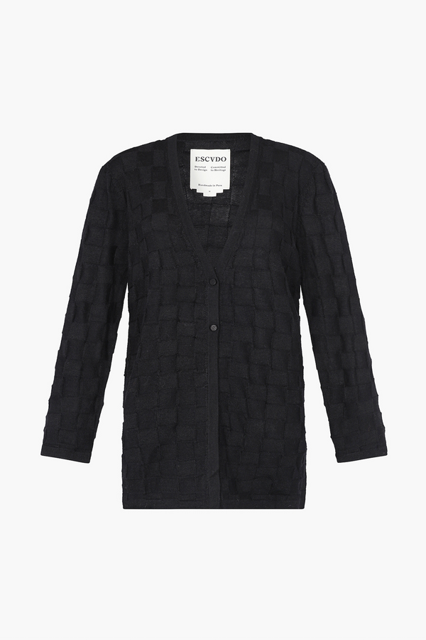 Escvdo TAKI LIGHT KNIT CARDIGAN | BLACK