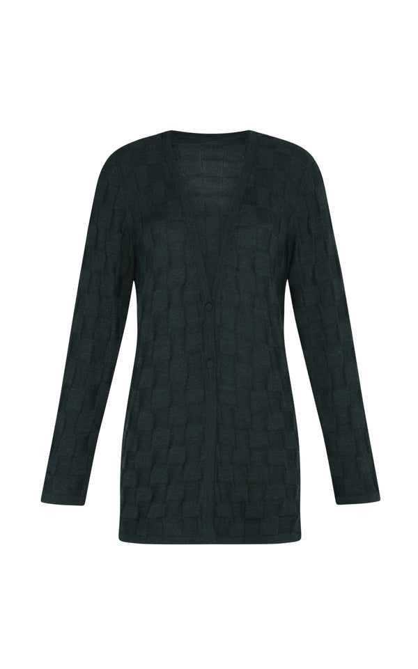 escvdo TAKI LIGHT KNIT CARDIGAN | GREEN