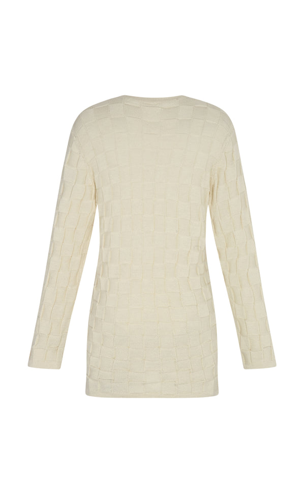 Escvdo TAKI LIGHT KNIT CARDIGAN | IVORY