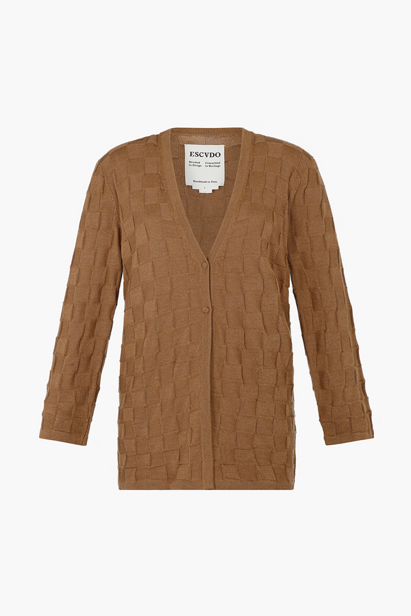 Escvdo TAKI LIGHT KNIT CARDIGAN | SAND