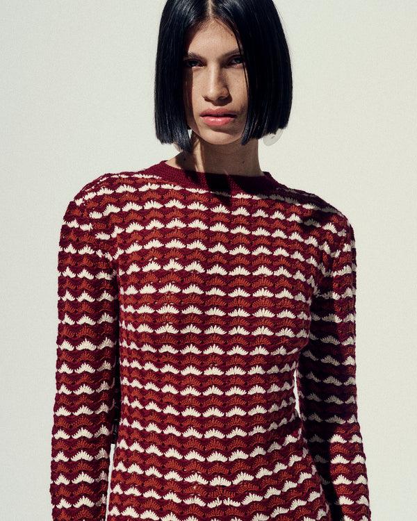 Escvdo TOTORA MINI DRESS | BROWN-WINE | PRE ORDER