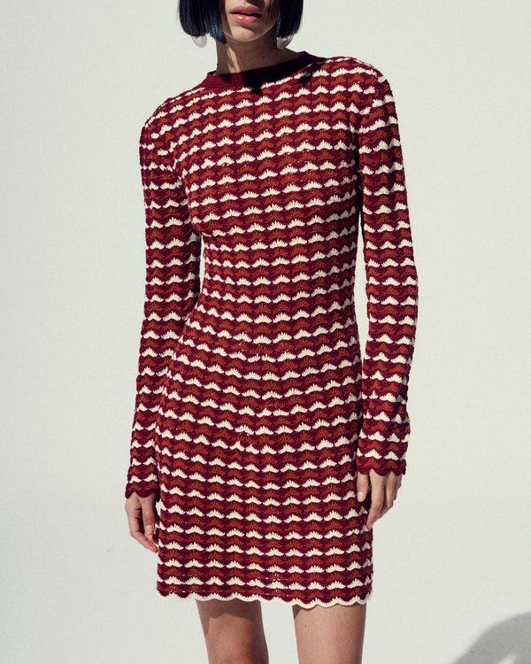 Escvdo TOTORA MINI DRESS | BROWN-WINE | PRE ORDER