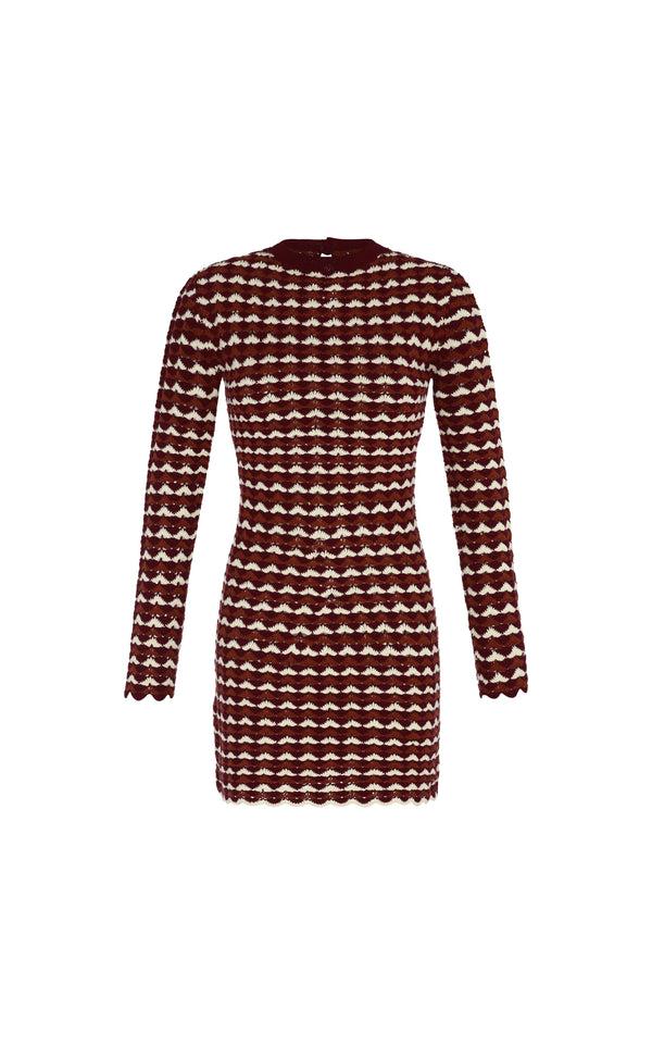 escvdo TOTORA MINI DRESS | BROWN-WINE | PRE ORDER