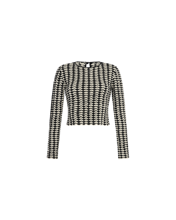 escvdo TOTORA TOP | BLACK IVORY