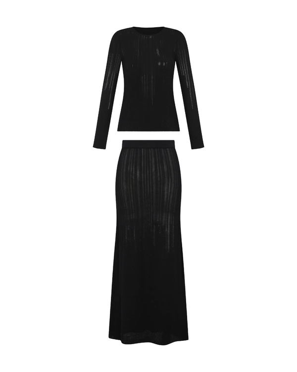 escvdo TUMBES LONG SLEEVE SET | BLACK