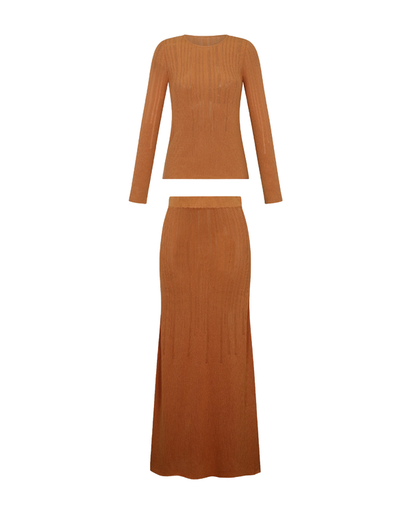 escvdo TUMBES LONG SLEEVE SET | TERRACOTA
