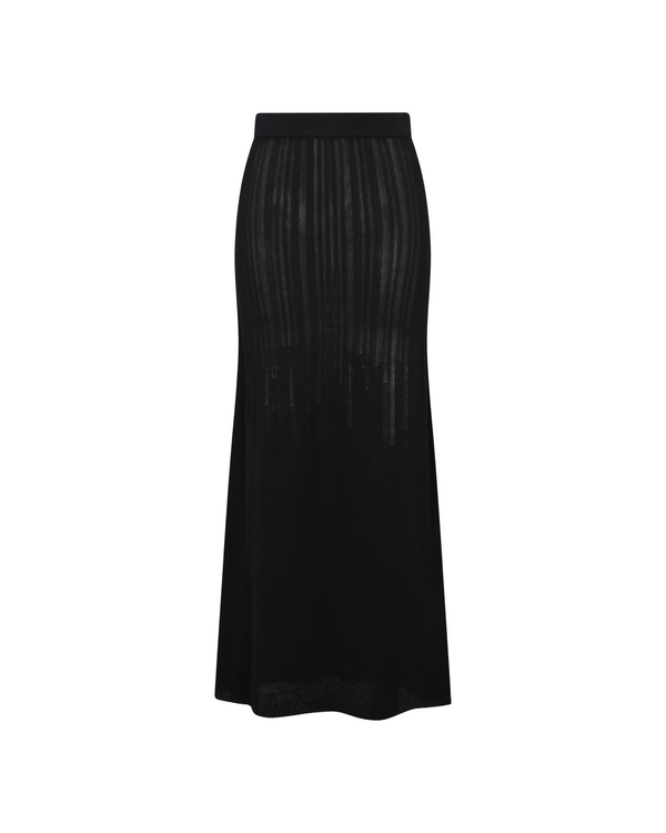 escvdo TUMBES MIDI SKIRT | BLACK