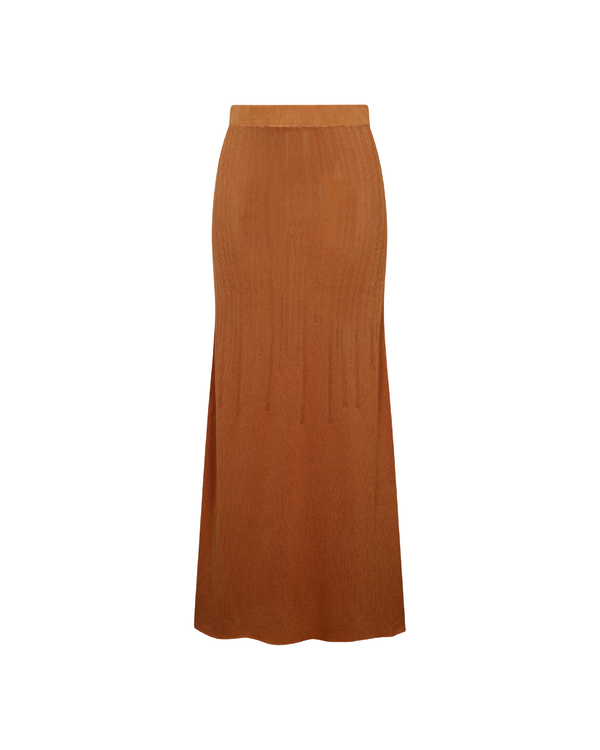 escvdo TUMBES MIDI SKIRT | TERRACOTA