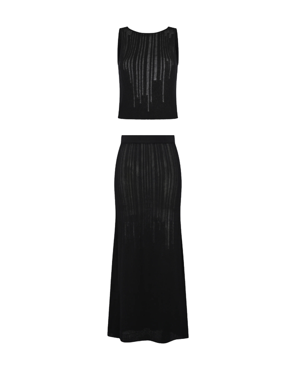 escvdo TUMBES TANK TOP SET | BLACK