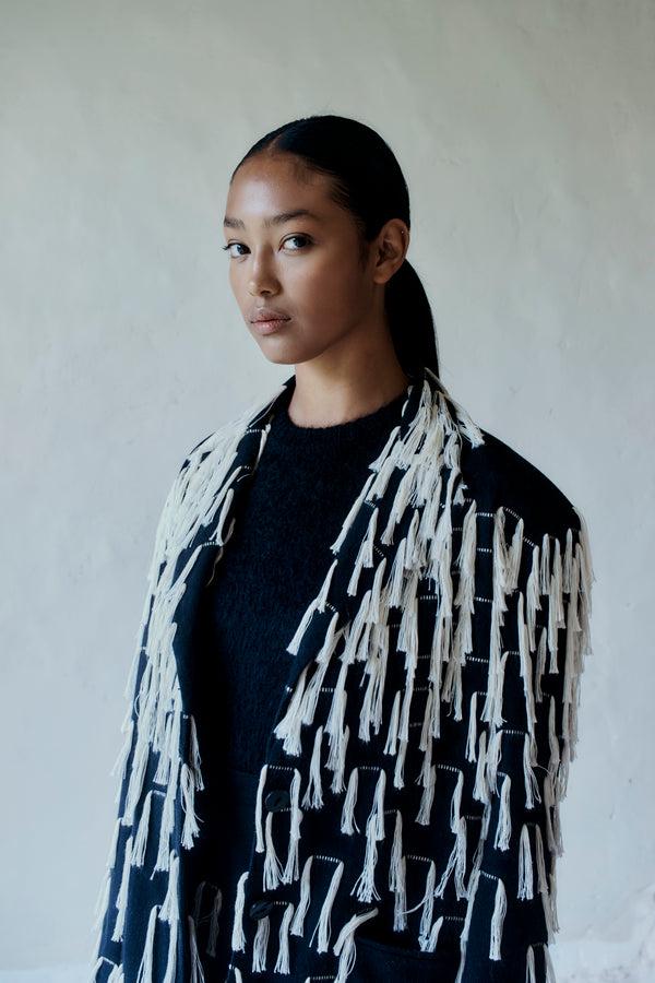 Escvdo UKUKU BLAZER | BLACK - IVORY | PRE ORDER