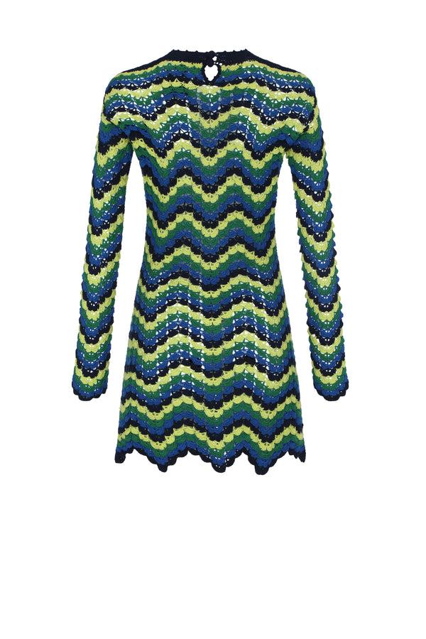 Escvdo VICTORIA MINI DRESS | BLUE/GREEN