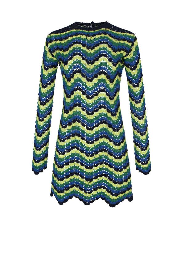 escvdo VICTORIA MINI DRESS | BLUE/GREEN