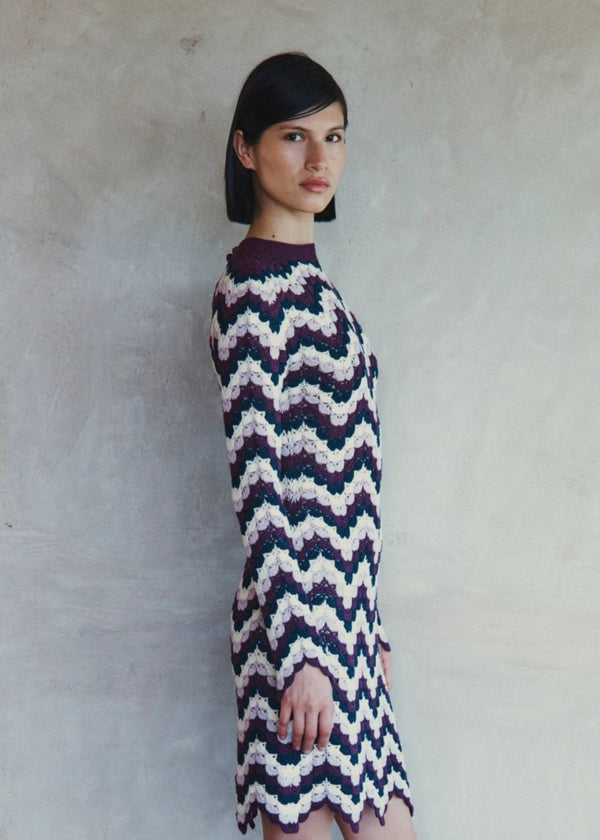 Escvdo VICTORIA MINI DRESS | GRAPE BLUE