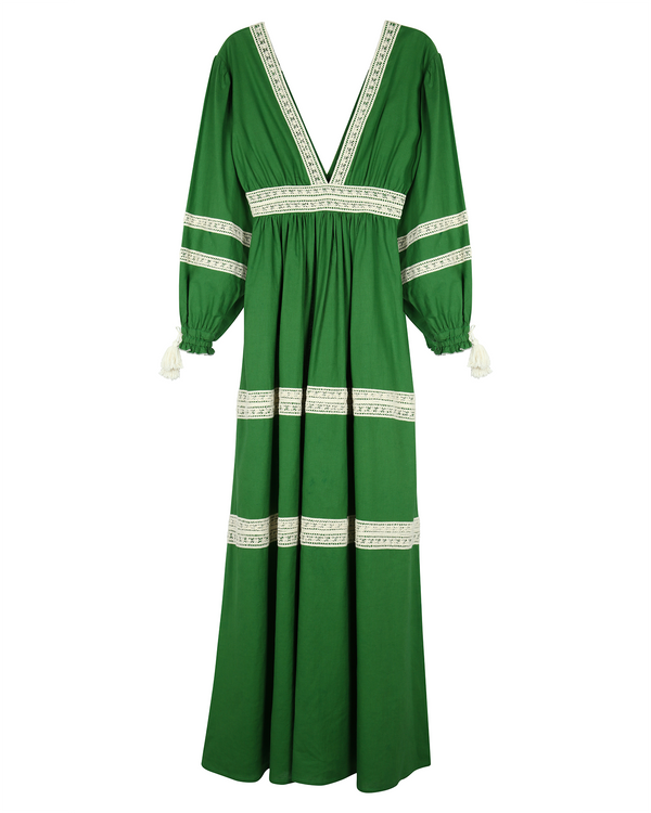 Escvdo VOLTA COTTON DRESS | GREEN