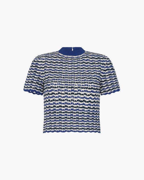 escvdo WAYRA CROCHET TOP | BLUES - IVORY