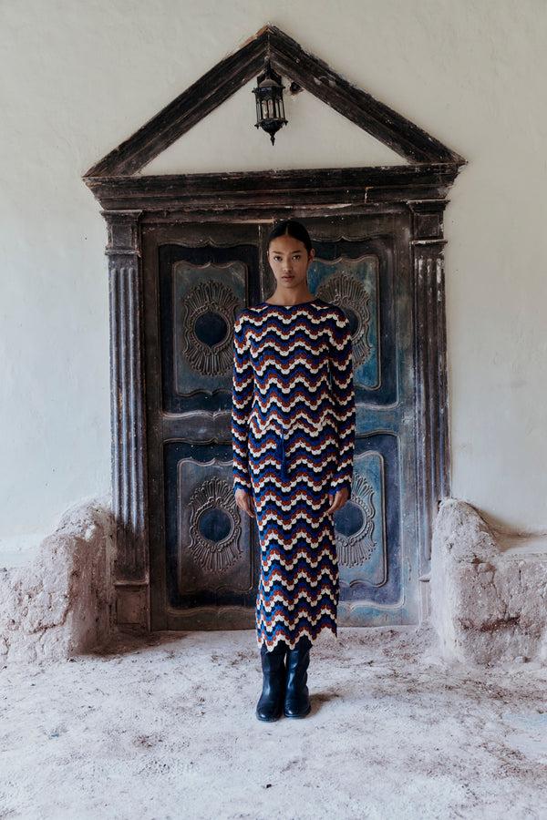 escvdo SAFI LONG SLEEVE TOP | ELECTRIC BLUE - BURGUNDY - IVORY | PRE ORDER