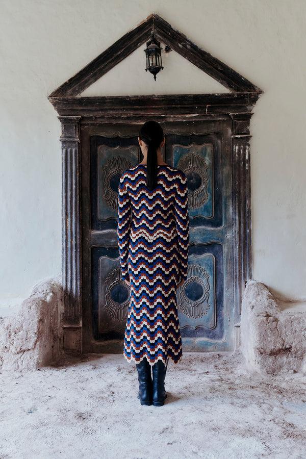 Escvdo SAFI MIDI SKIRT | ELECTRIC BLUE - BURGUNDY - IVORY | PRE ORDER