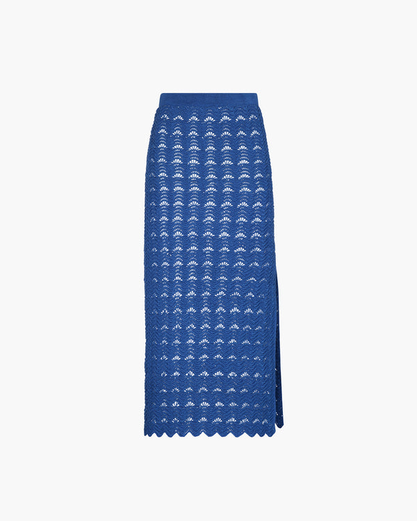 escvdo TUMI CROCHET MIDI SKIRT | ELECTRIC BLUE | PRE-ORDER