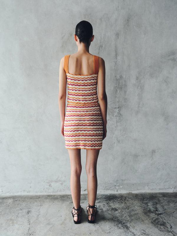 Escvdo WAYRA CROPPED SLEEVELESS TOP | TANGERINE - ORANGE