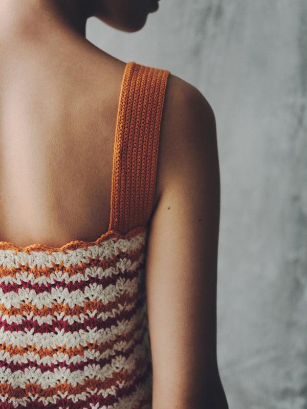 Escvdo WAYRA CROPPED SLEEVELESS TOP | TANGERINE - ORANGE