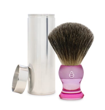 eshave Fine Travel Shaving Brush Pink for her