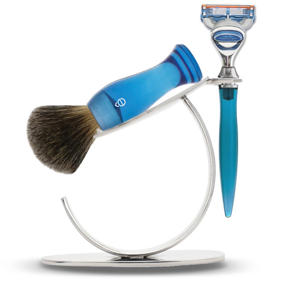 eshave O Stand Shaving Set with Fine Shaving Brush