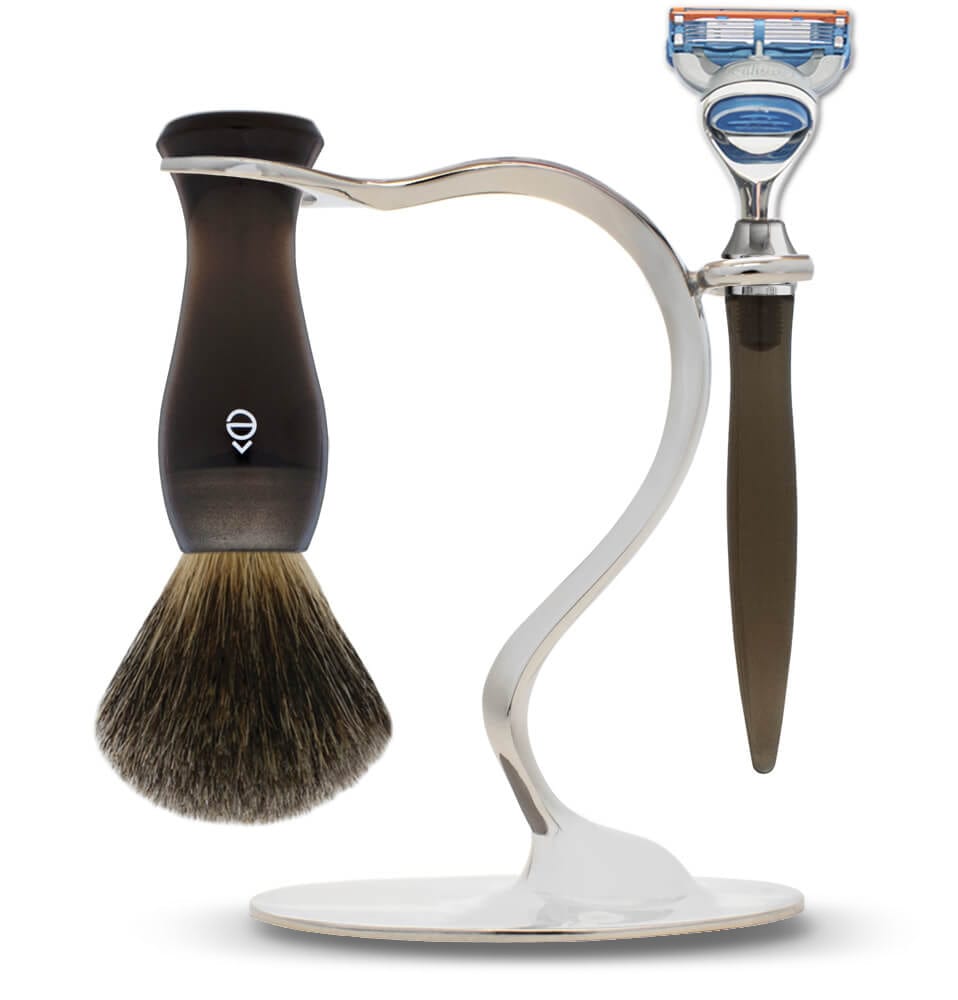 eshave S Stand Shaving Set with Fine Shaving Brush