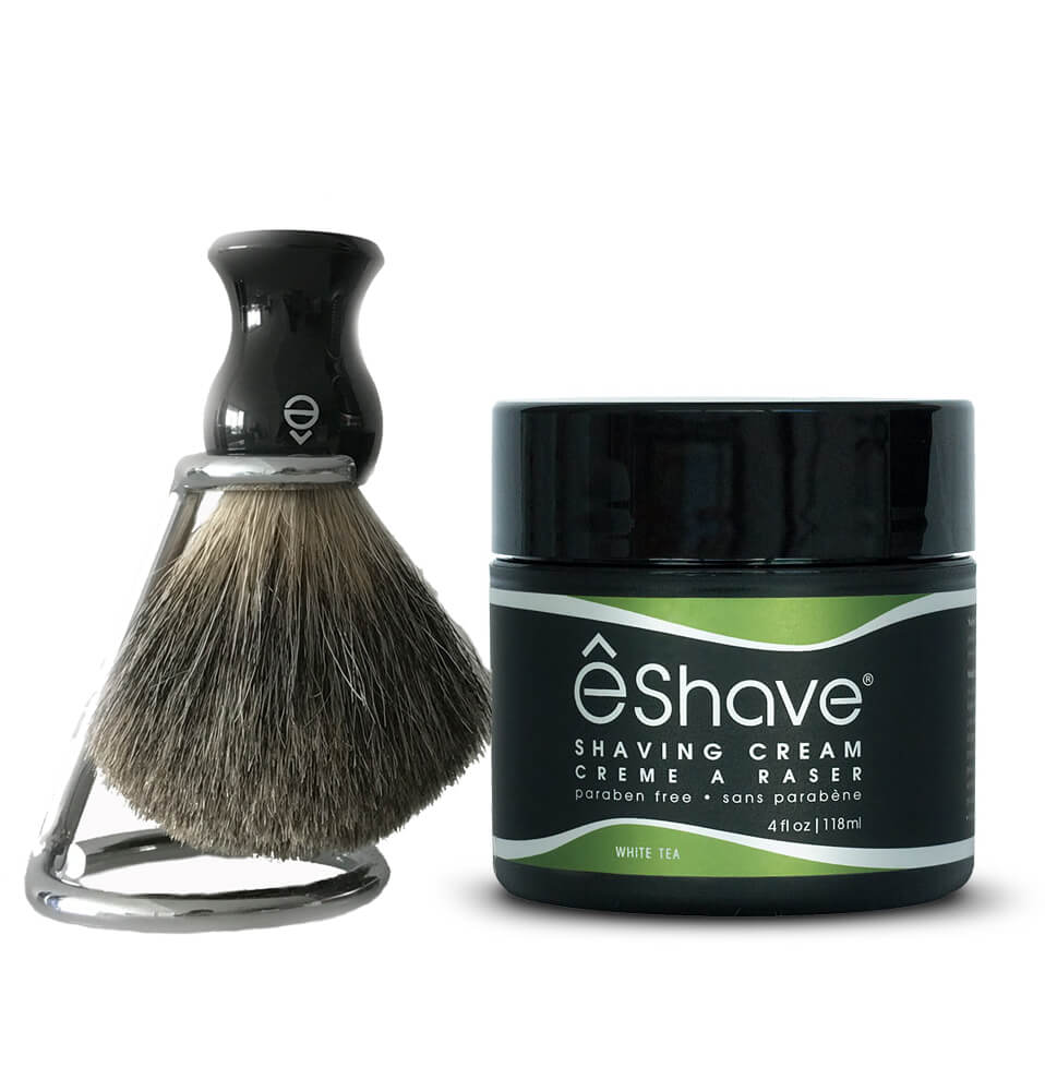 eshave Essential Set White Tea with Black Brush (Value $107)