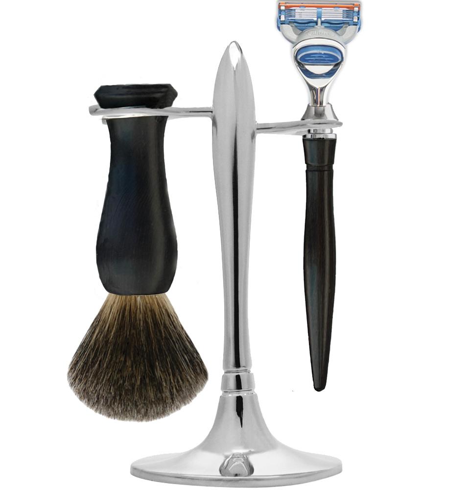 eshave T Stand Shaving Set Ebony Wood Handle One of the Kind Collection (Reg 215)