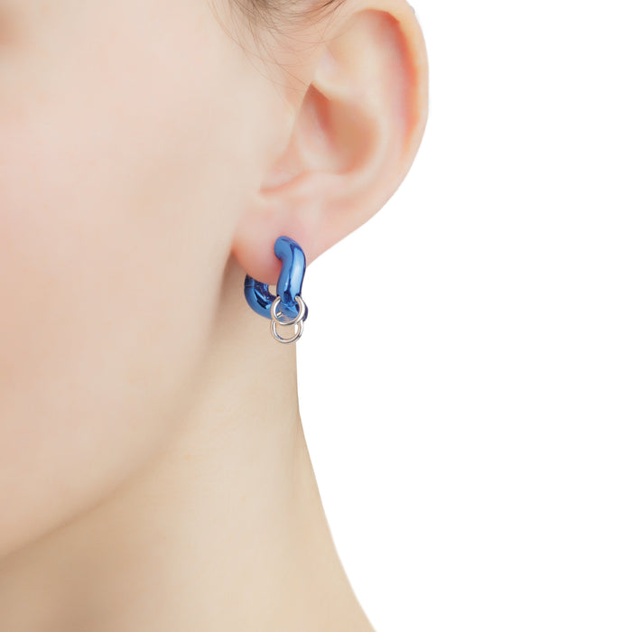 Eshvi Blue Pierced Earrings
