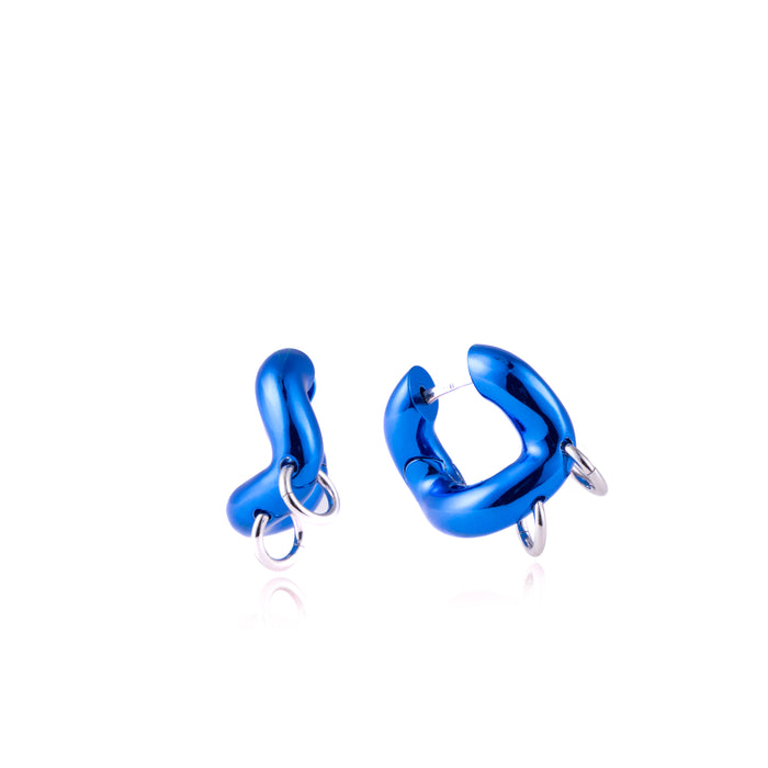 eshvi Blue Pierced Earrings