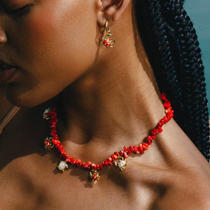 Eshvi Coral Sea Animal Necklace