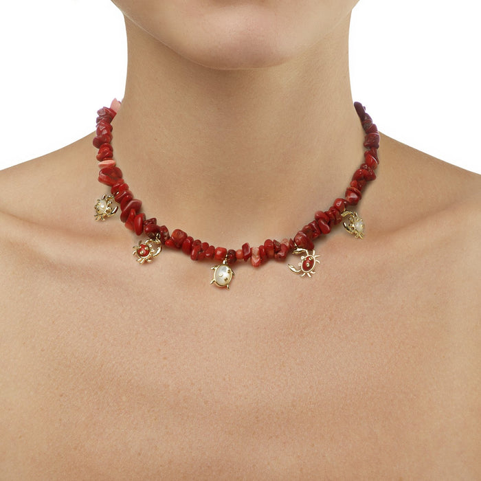 Eshvi Coral Sea Animal Necklace