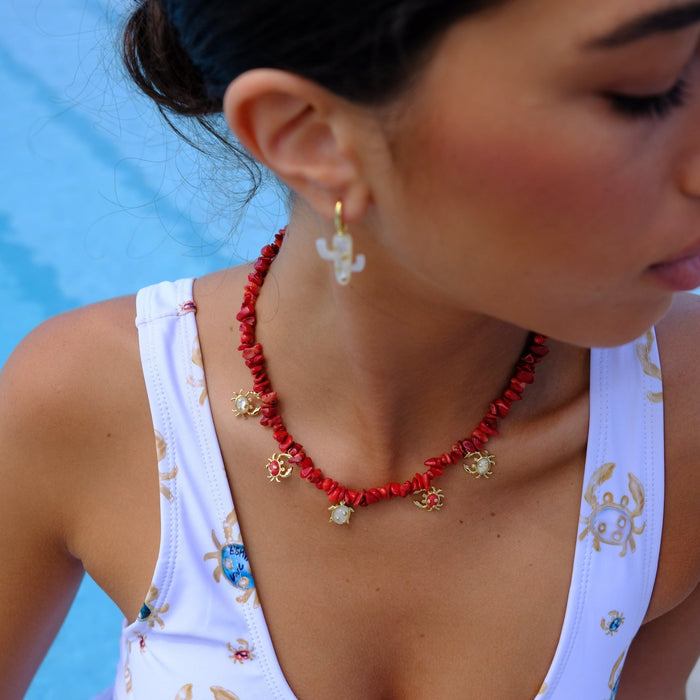 Eshvi Coral Sea Animal Necklace