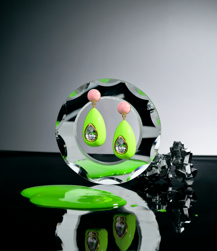 Eshvi Crystal Drop Earrings