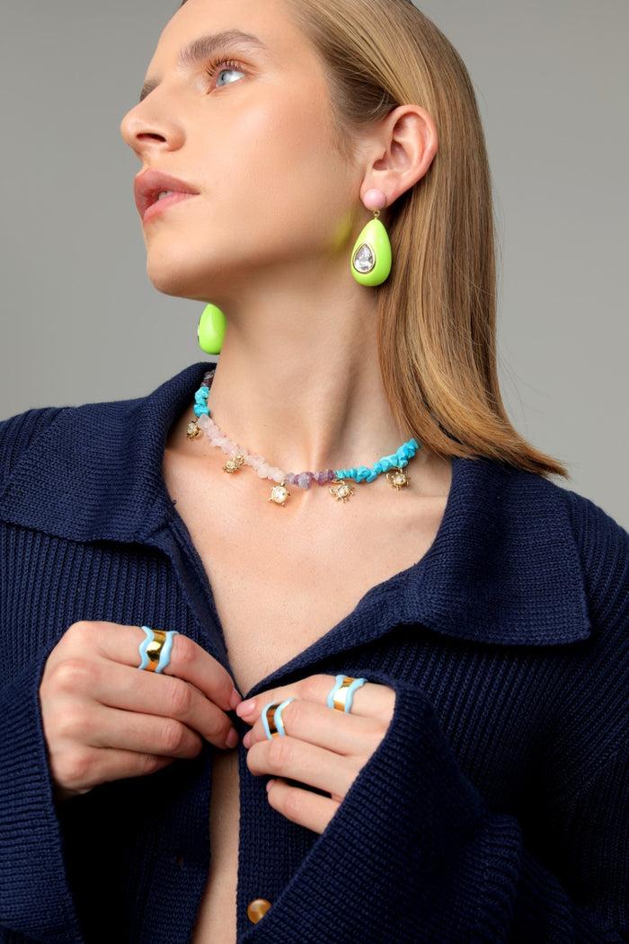 Eshvi Crystal Drop Earrings