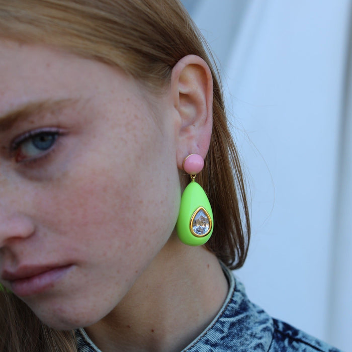 Eshvi Crystal Drop Earrings