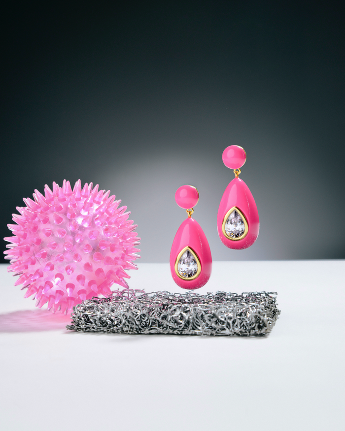 Eshvi Crystal Drop Earrings