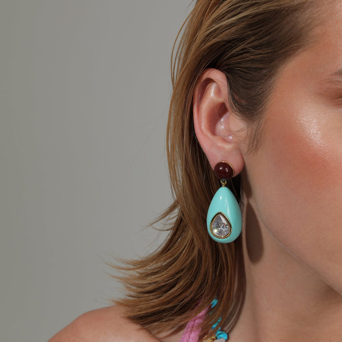 Eshvi Crystal Drop Earrings