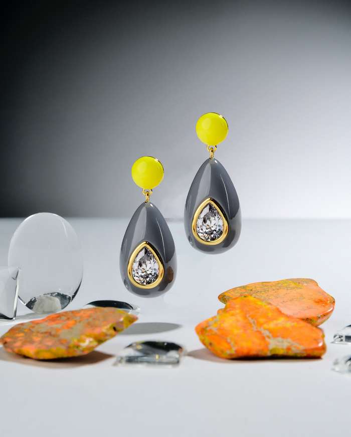 Eshvi Crystal Drop Earrings