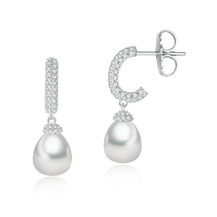 eshvi Crystal Pearl Earrings