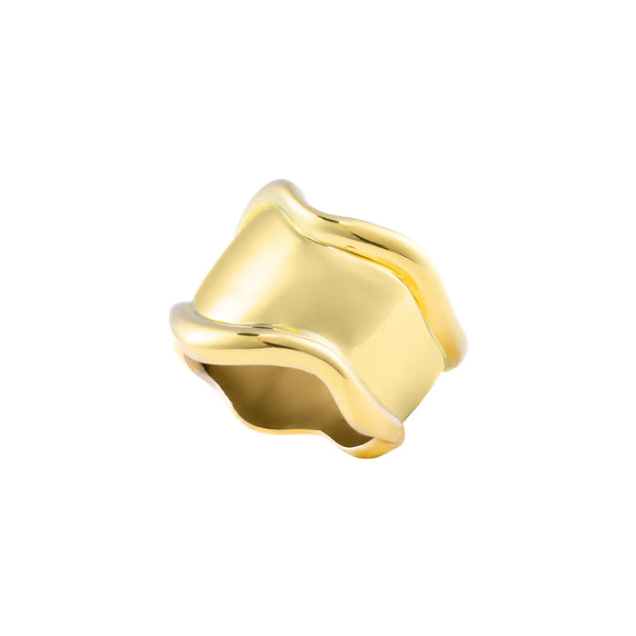 eshvi Gold Wavy Ring