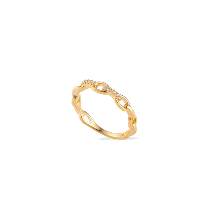 eshvi Golden Link Ring