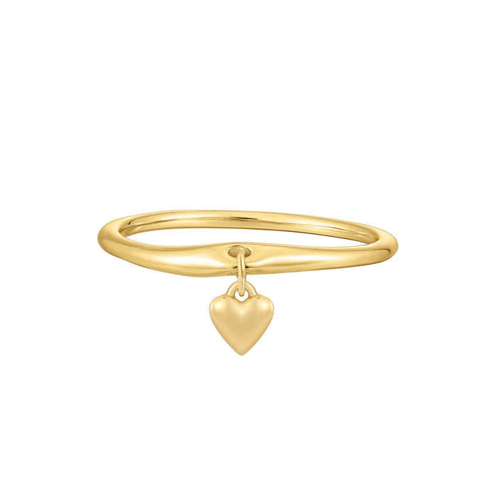 eshvi Heart Charm Ring